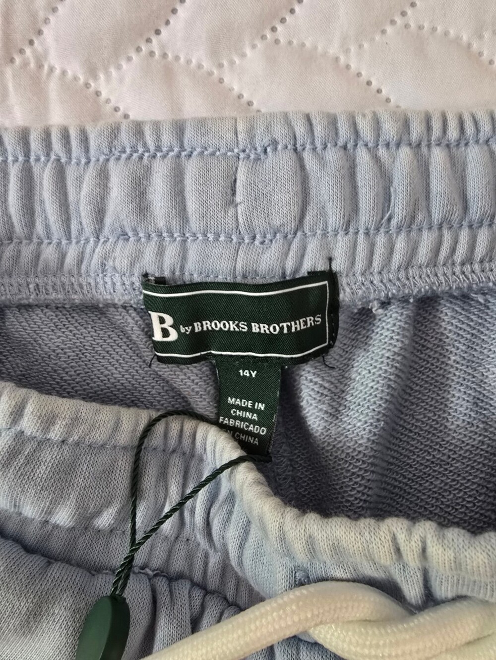 Brooks Brothers Boys Pale Blue Drawstring Athletic Shorts - Picture 3 of 5